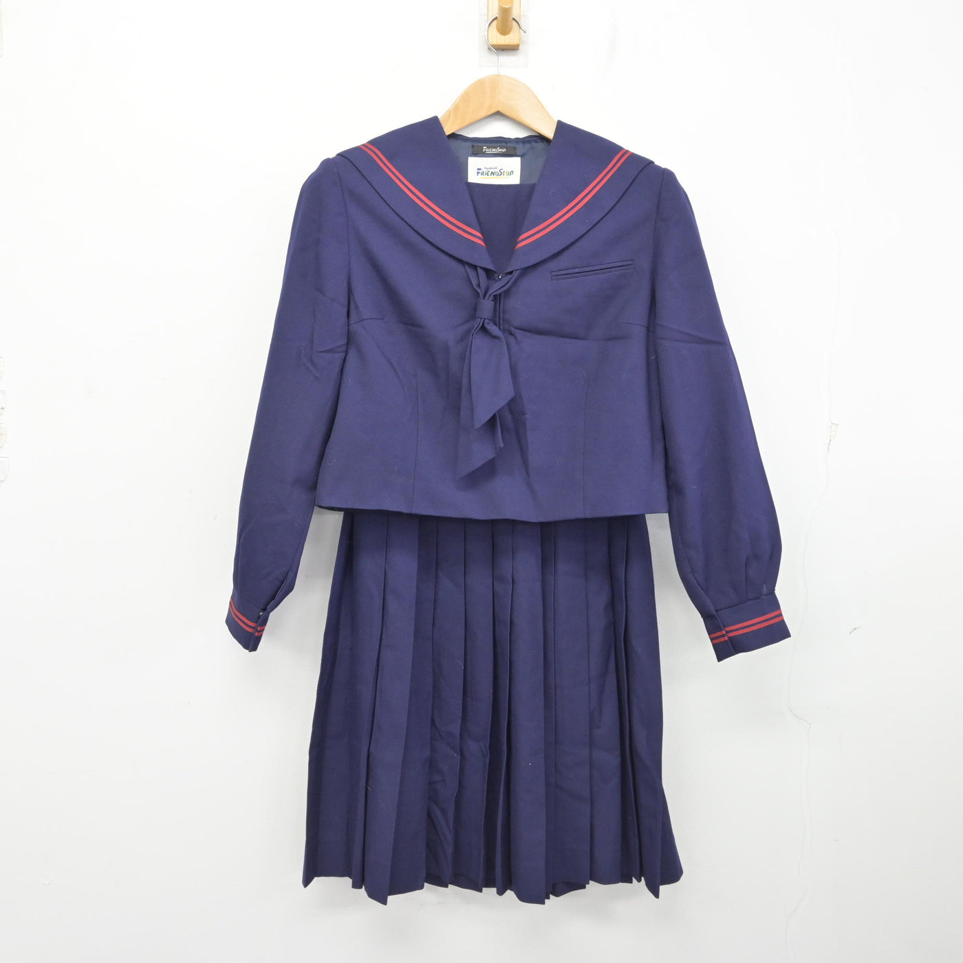 【中古】群馬県 境西中学校 女子制服 3点 (セーラー服・スカート) sf090705