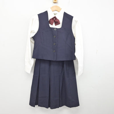 【中古】福岡県 城南高等学校 女子制服 7点 (ブレザー・ベスト・シャツ・スカート) sf090719