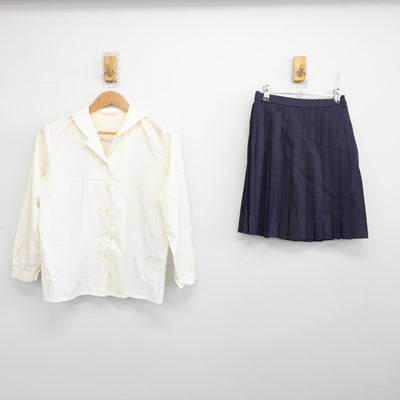 【中古】徳島県 阿波高等学校 女子制服 2点 (シャツ・スカート) sf090722