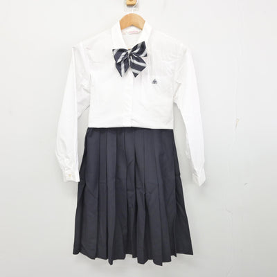 【中古】福岡県 久留米大学附設高等学校 女子制服 5点 (ブレザー・シャツ・スカート) sf090739