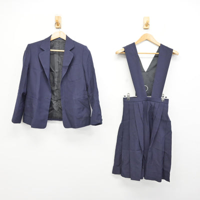 【中古】山梨県 甲府第一高等学校 女子制服 3点 (ブレザー・ジャンパースカート) sf090755