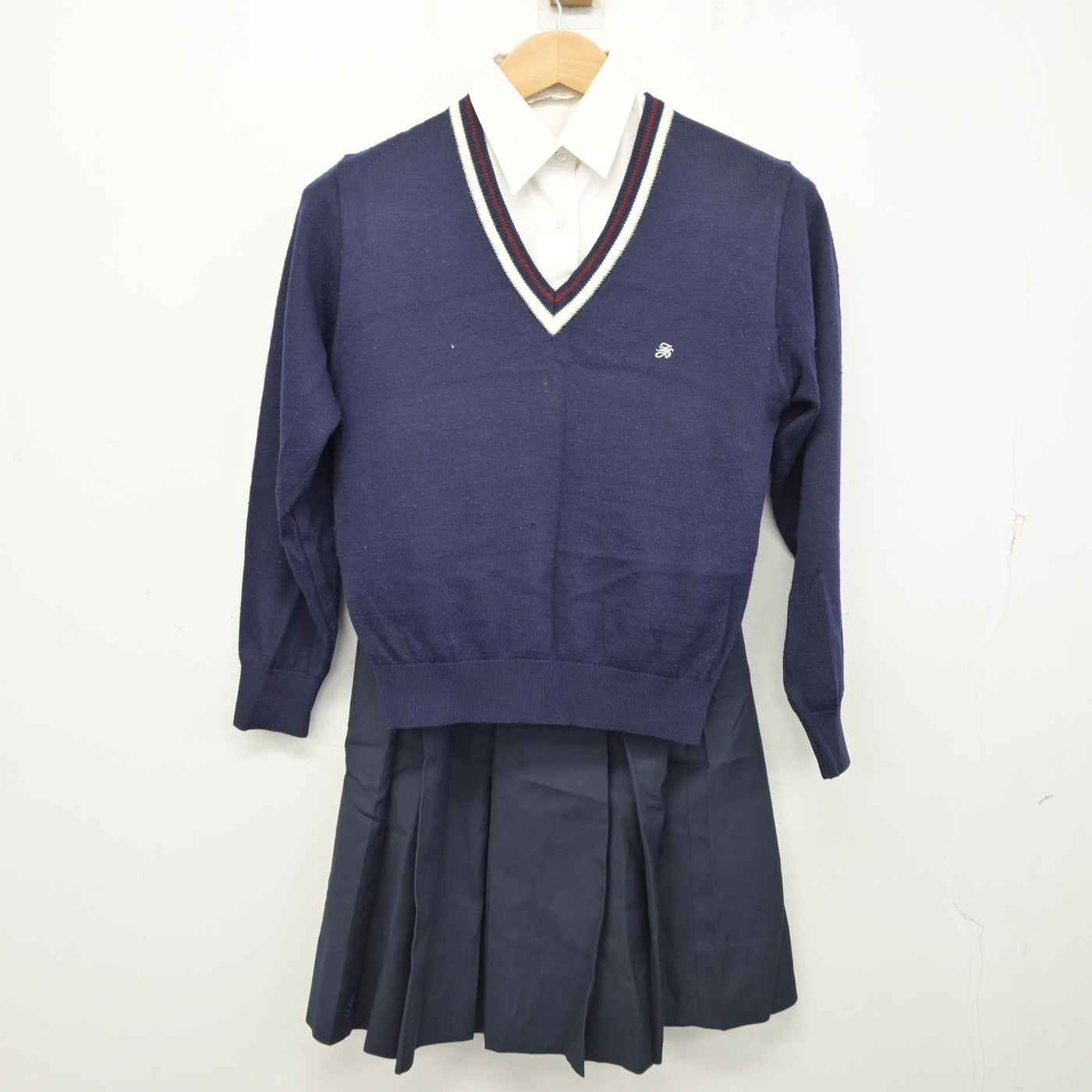 中古】岡山県 おかやま山陽高等学校/旧制服 女子制服 3点 (ニット