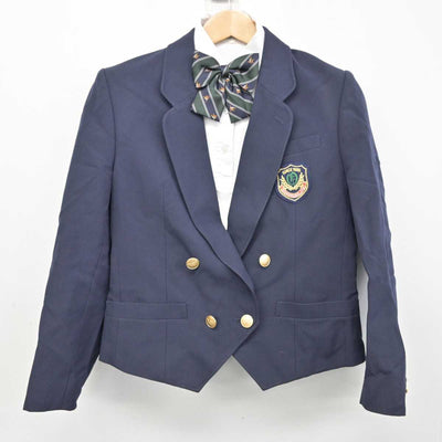【中古】京都府 大原野中学校 女子制服 3点 (ブレザー・シャツ) sf090876
