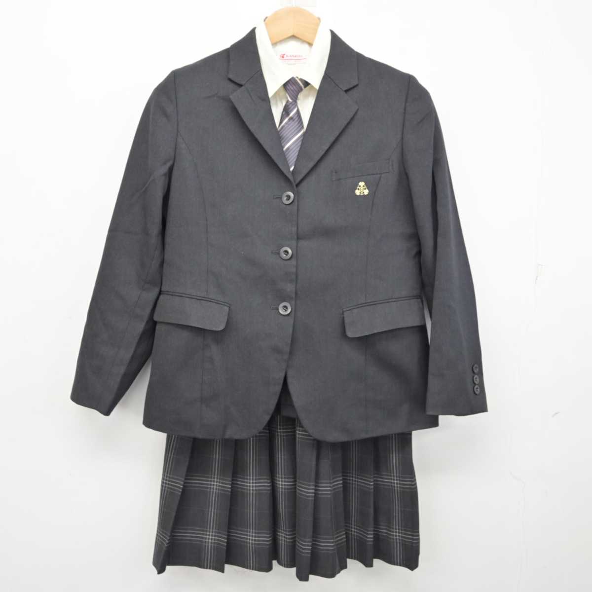 【中古】宮崎県 高城高等学校 女子制服 4点 (ブレザー・シャツ・スカート) sf090884