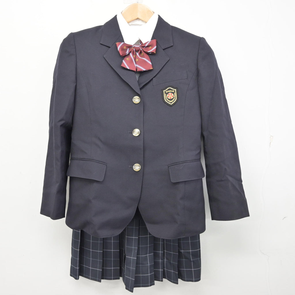 中古】東京都 石神井高等学校 女子制服 5点 (ブレザー・ニット
