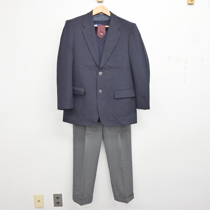 中古】埼玉県 県陽高等学校 男子制服 6点 (ブレザー・ニット