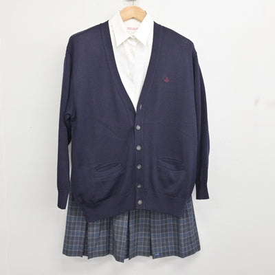 中古】京都府 大谷中学・高等学校 女子制服 4点 (ブレザー・ニット