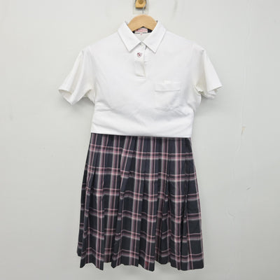 【中古】大阪府 南郷中学校 女子制服 3点 (ニットベスト・シャツ・スカート) sf091056