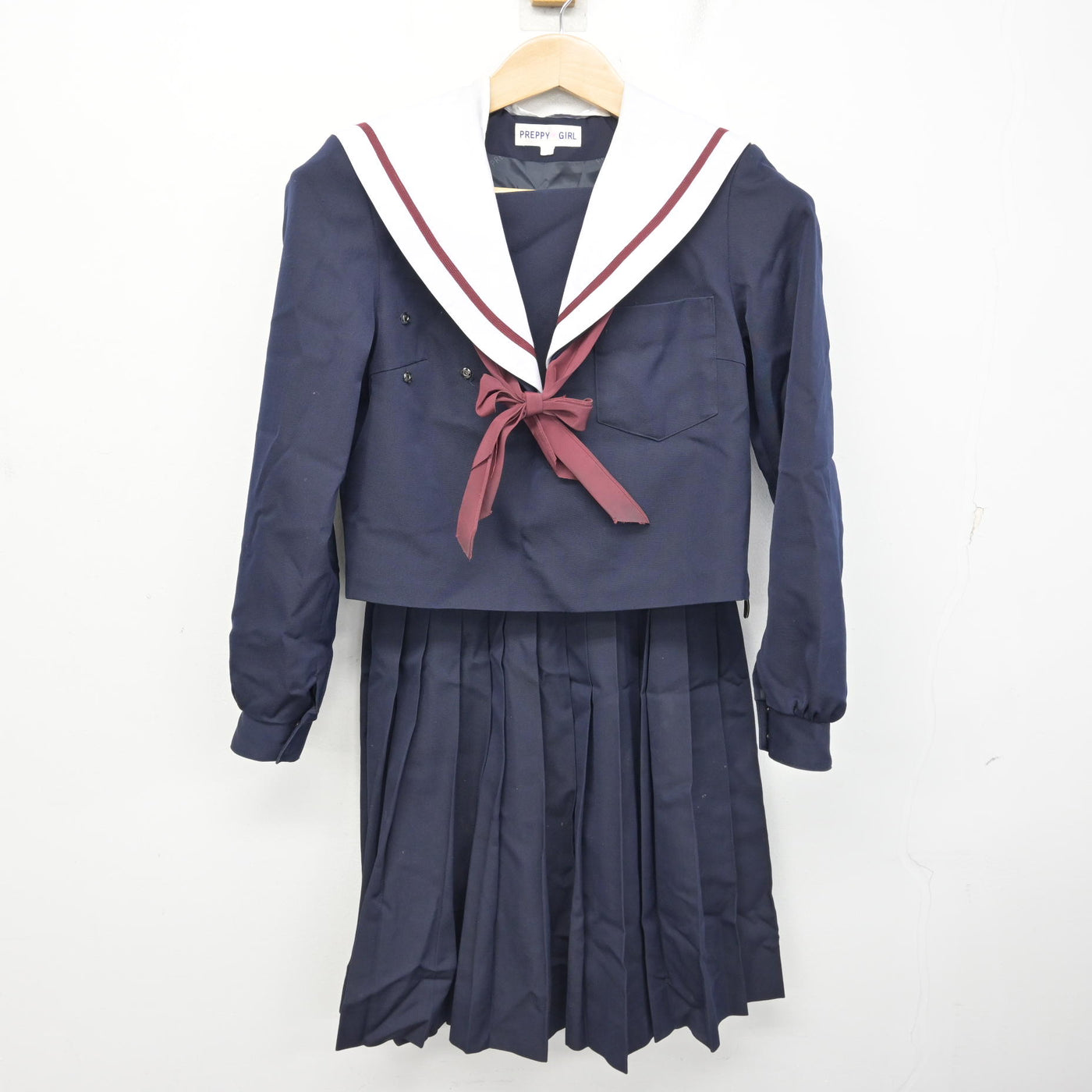 【中古】愛知県 安祥中学校 女子制服 3点 (セーラー服・スカート) sf091061