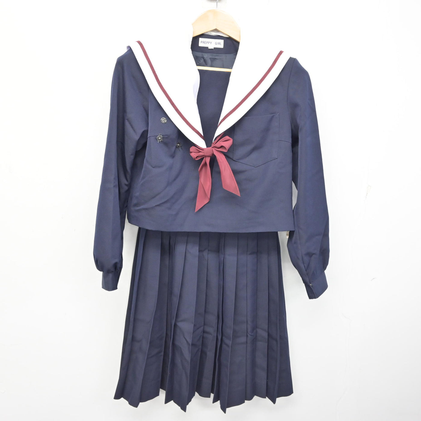 【中古】愛知県 安祥中学校 女子制服 3点 (セーラー服・スカート) sf091062