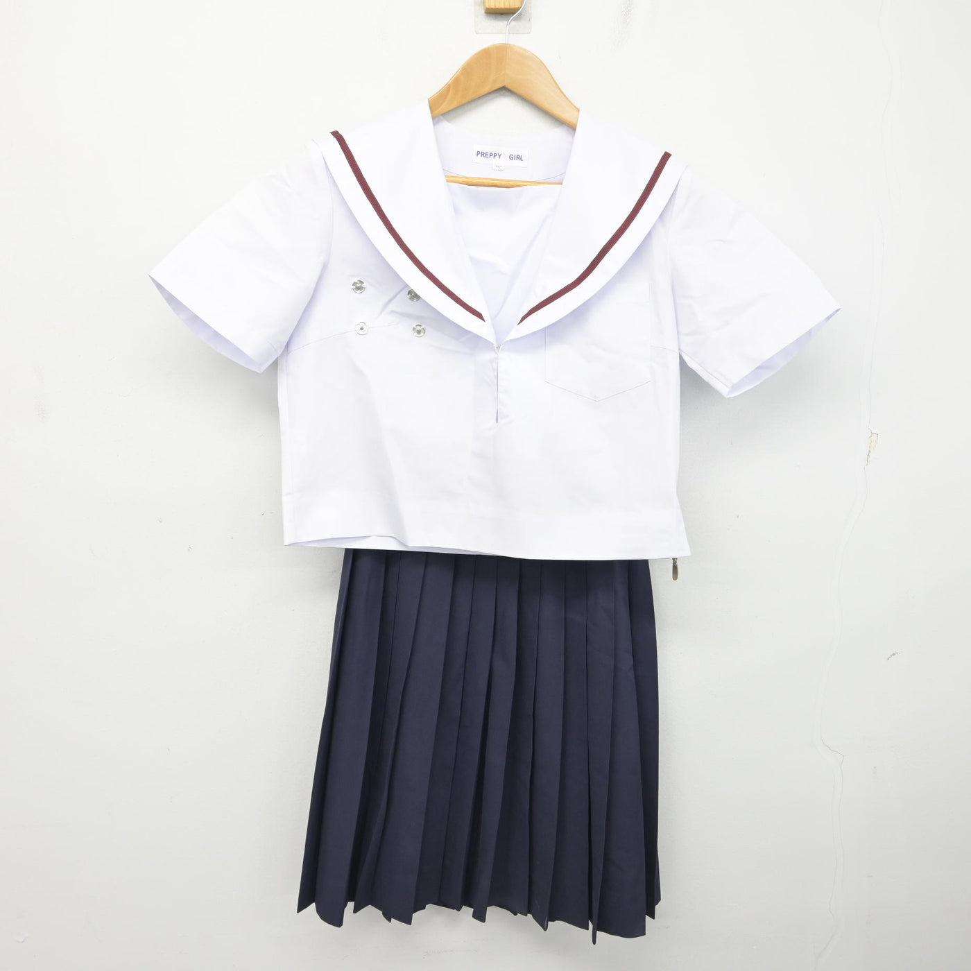 【中古】愛知県 安祥中学校 女子制服 2点 (セーラー服・スカート) sf091063