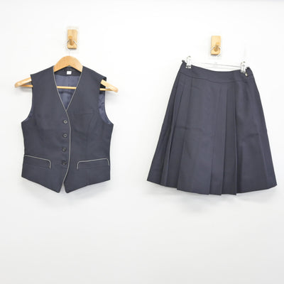 【中古】北海道 藻岩高等学校 女子制服 2点 (ベスト・スカート) sf091070