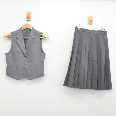 【中古】北海道 札幌平岸高等学校 女子制服 2点 (ベスト・スカート) sf091072
