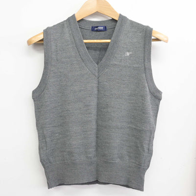 【中古】鹿児島県 鳳凰高等学校 女子制服 2点 (ニットベスト・シャツ) sf091076