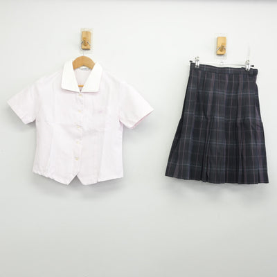 【中古】鹿児島県 鳳凰高等学校 女子制服 2点 (シャツ・スカート) sf091077