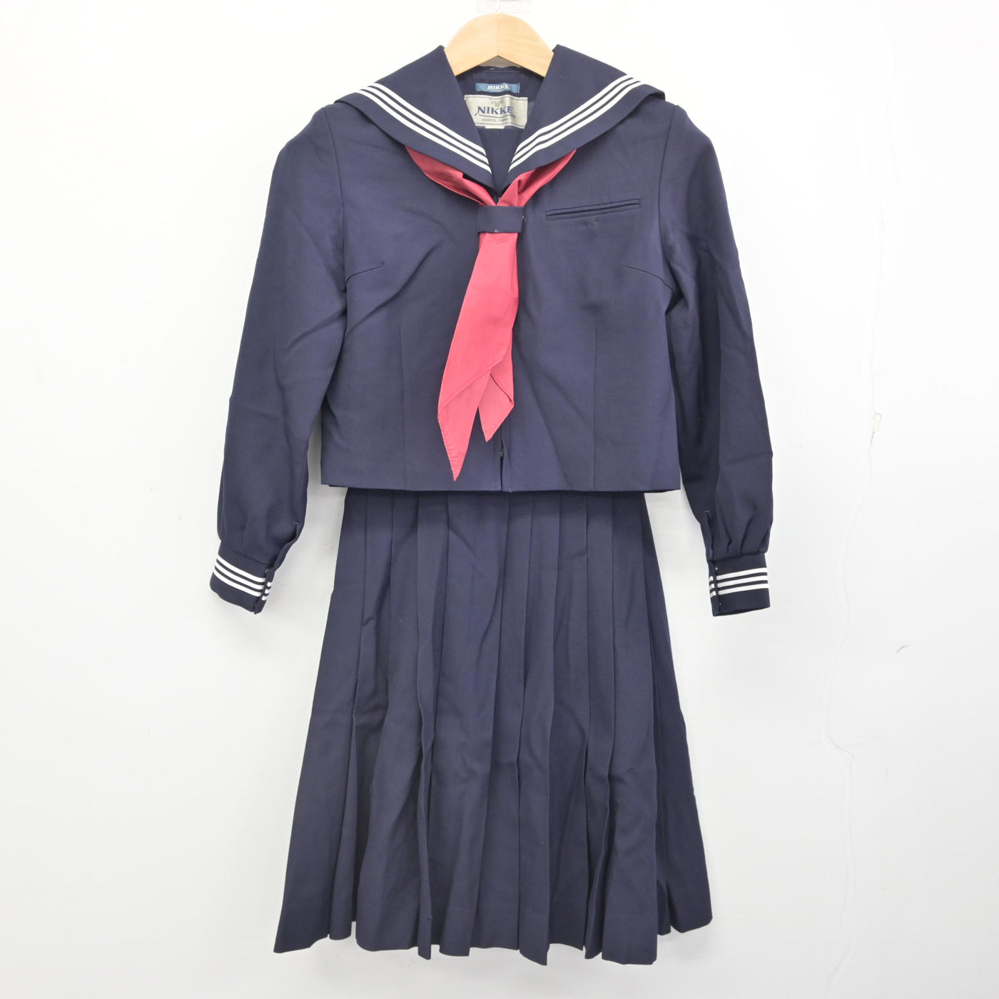 【中古】埼玉県 川越西高等学校 女子制服 3点 (セーラー服・スカート) sf091095