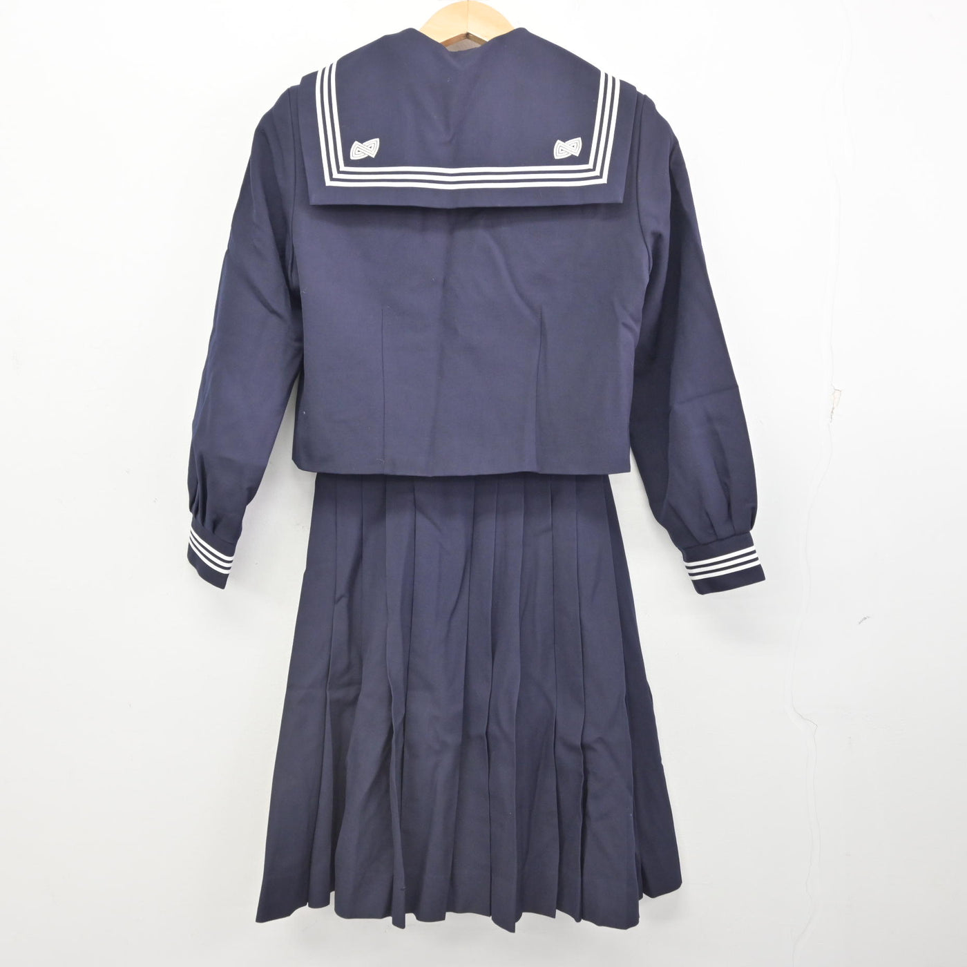 【中古】埼玉県 川越西高等学校 女子制服 3点 (セーラー服・スカート) sf091095