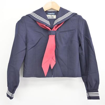 【中古】埼玉県 川越西高等学校 女子制服 3点 (セーラー服・スカート) sf091095