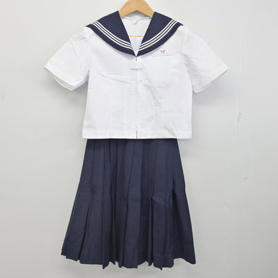 【中古】埼玉県 川越西高等学校 女子制服 3点 (セーラー服・スカート) sf091096