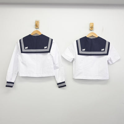 【中古】埼玉県 川越西高等学校 女子制服 3点 (セーラー服・スカート) sf091096