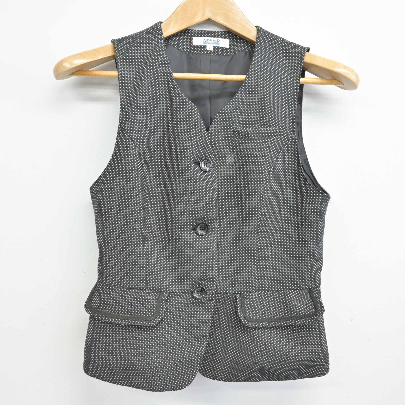 【中古】 事務服 女子制服 3点 (ベスト・スカート・スカート) sf091099