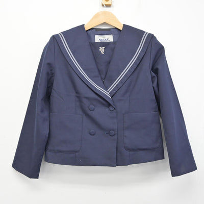 【中古】岡山県 芳田中学校 女子制服 2点 (セーラー服・ジャンパースカート) sf091100