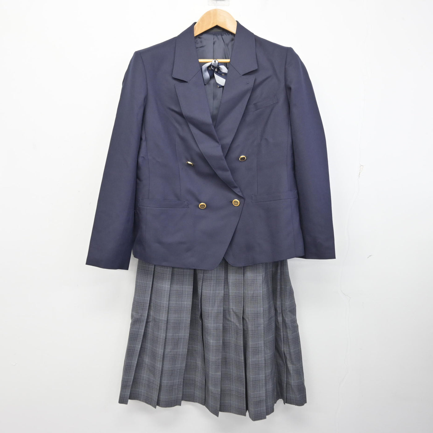 【中古】宮城県 中田中学校 女子制服 4点 (ブレザー・スカート) sf091108