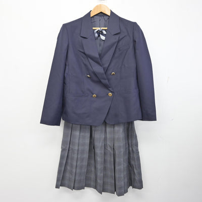 【中古】宮城県 中田中学校 女子制服 4点 (ブレザー・スカート) sf091108