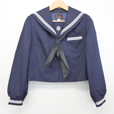 【中古】鹿児島県 出水中学校 女子制服 3点 (セーラー服・ジャンパースカート) sf091111