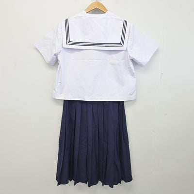 【中古】鹿児島県 出水中学校 女子制服 4点 (セーラー服・スカート) sf091112