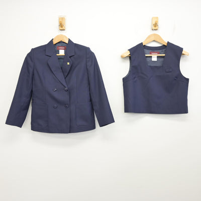【中古】神奈川県 希望が丘中学校 女子制服 4点 (ブレザー・ベスト・スカート) sf091137