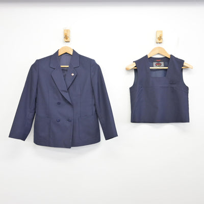 【中古】神奈川県 希望が丘中学校 女子制服 4点 (ブレザー・ベスト・スカート) sf091138