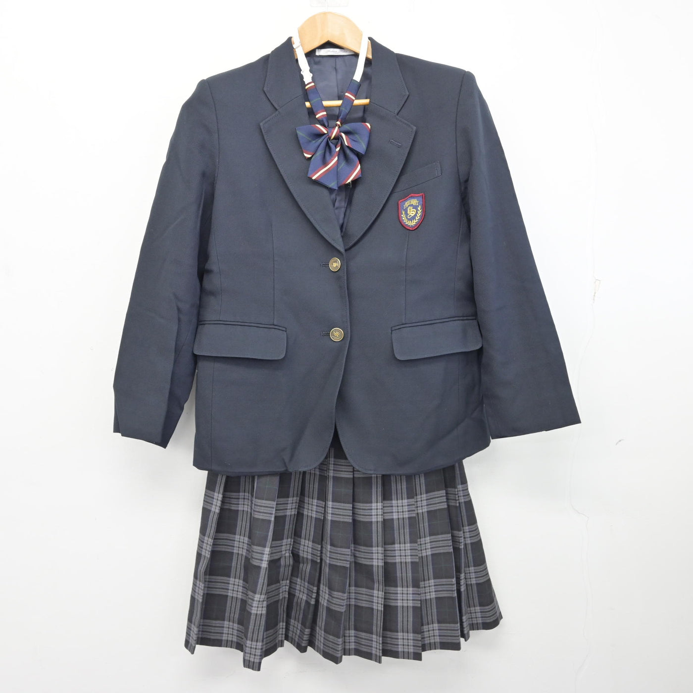 【中古】東京都 桜町高等学校 女子制服 4点 (ブレザー・スカート) sf091142