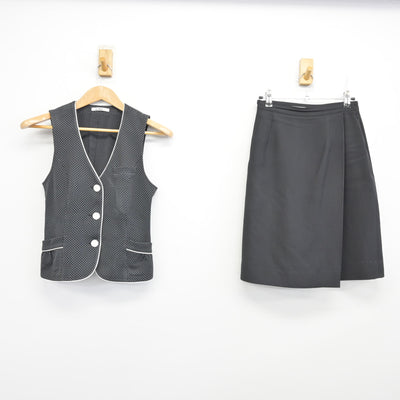 【中古】 事務服 女子制服 2点 (ベスト・スカート) sf091145