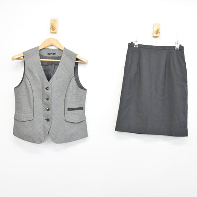 【中古】 事務服 女子制服 2点 (ベスト・スカート) sf091146