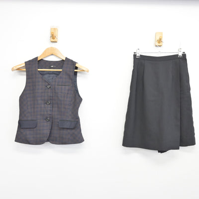 【中古】 事務服 女子制服 2点 (ベスト・スカート) sf091148