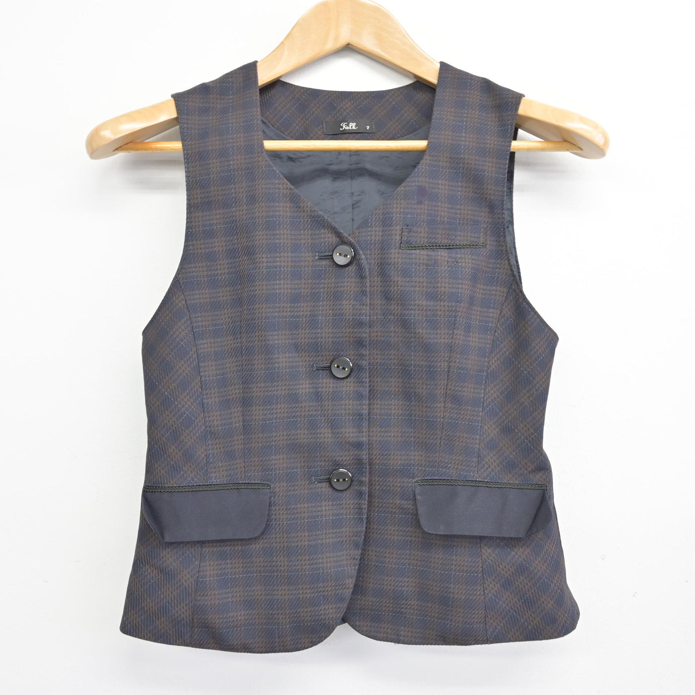 【中古】 事務服 女子制服 2点 (ベスト・スカート) sf091148