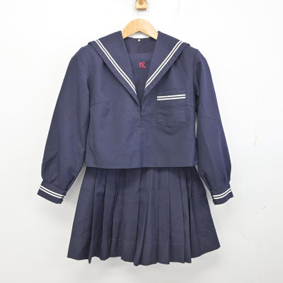 【中古】大阪府 長吉中学校 女子制服 2点 (セーラー服・スカート) sf091163