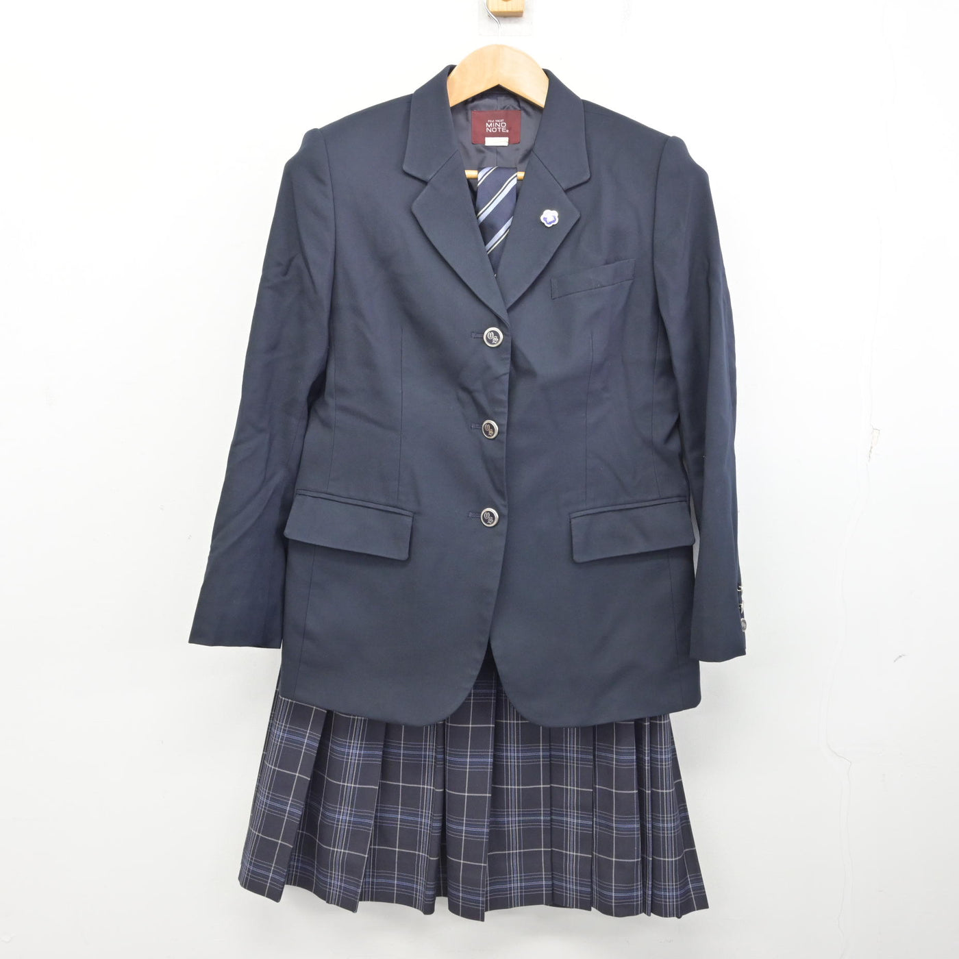 【中古】東京都 青梅総合高等学校 女子制服 5点 (ブレザー・ニット・スカート) sf091164
