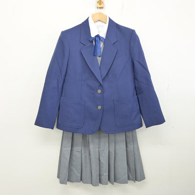 【中古】埼玉県 入間川中学校 女子制服 5点 (ブレザー・ベスト・シャツ・スカート) sf091174
