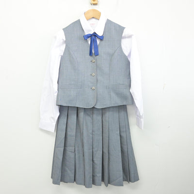 【中古】埼玉県 入間川中学校 女子制服 5点 (ブレザー・ベスト・シャツ・スカート) sf091174