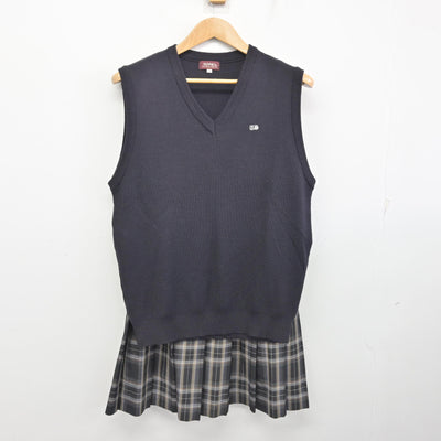 【中古】栃木県 栃木翔南高等学校 女子制服 4点 (ブレザー・ニットベスト・スカート) sf091181