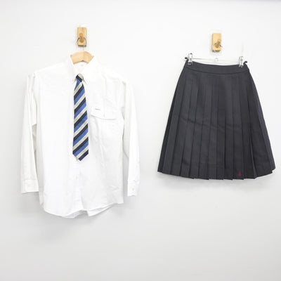 【中古】岡山県 西大寺高等学校 女子制服 5点 (ブレザー・ニット・シャツ・スカート) sf091193