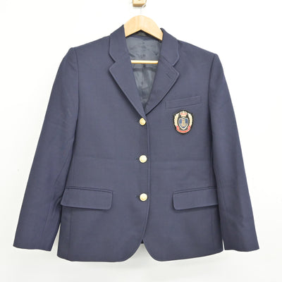 【中古】岡山県 西大寺高等学校 女子制服 2点 (ブレザー・ニット) sf091196