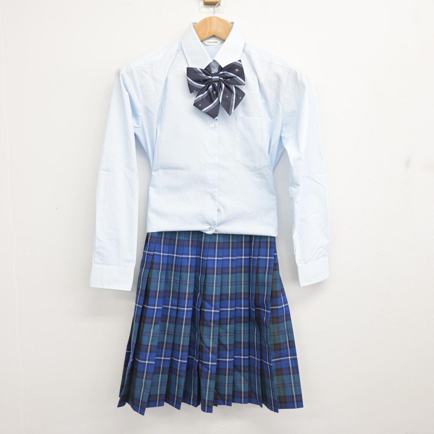 【中古】 ヒューマンキャンパス高等学校 女子制服 3点 (シャツ・スカート) sf091197