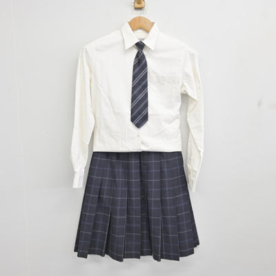 【中古】千葉県 松尾高等学校 女子制服 5点 (ブレザー・シャツ・スカート) sf091198
