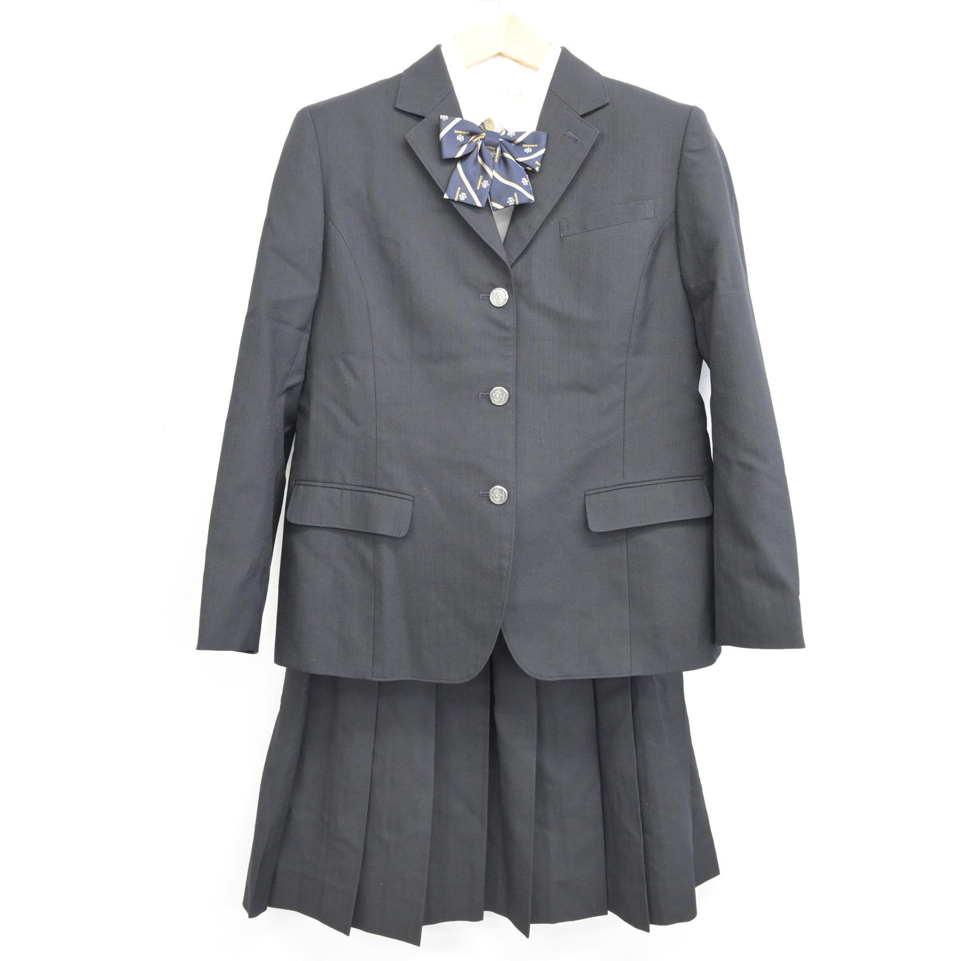 【中古】大阪府 天王寺高等学校 女子制服 5点 (ブレザー・シャツ・スカート) sf091201