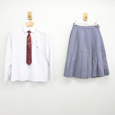 【中古】鹿児島県 武岡台高等学校 女子制服 6点 (ブレザー・ベスト・シャツ・スカート) sf091209