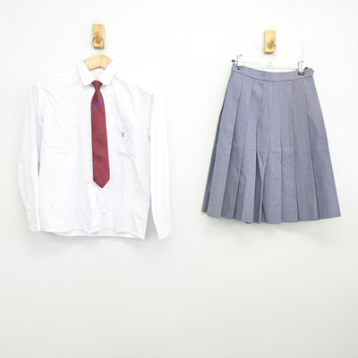 【中古】鹿児島県 武岡台高等学校 女子制服 5点 (ブレザー・ベスト・シャツ・スカート) sf091210