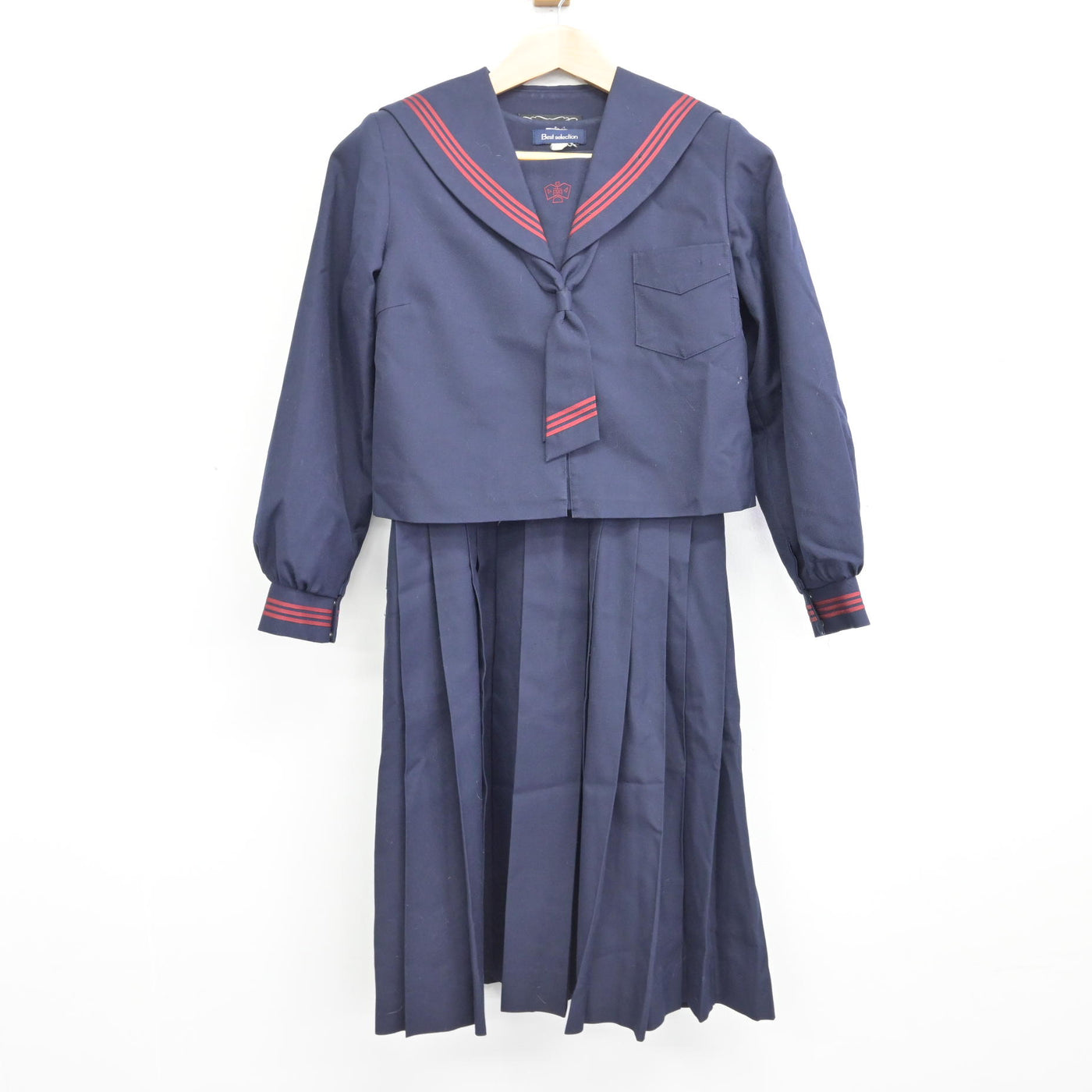 【中古】鹿児島県 鹿児島市立南中学校/旧制服 女子制服 3点 (セーラー服・ジャンパースカート) sf091226
